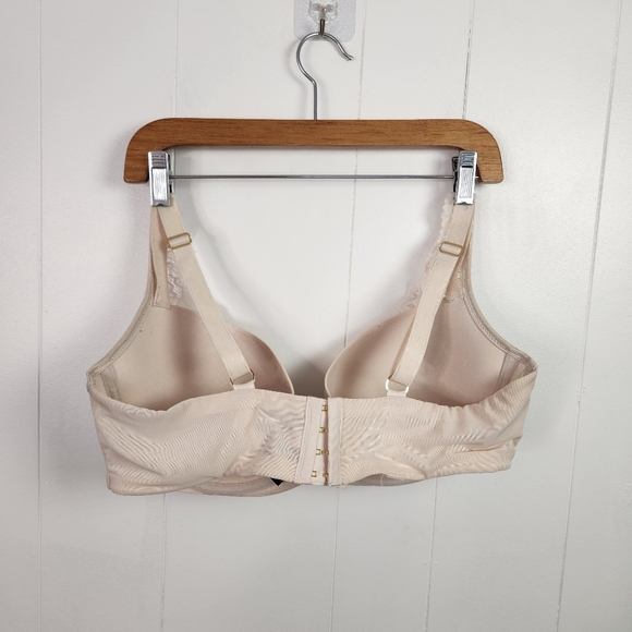 Ashley Graham Diva Demi Cup Underwire Bra Beige Lace Lightly Lined 38DDD 38F - Picture 7 of 10